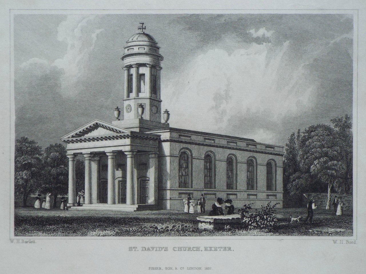 Print - St. David's Church, Exeter. - Bond