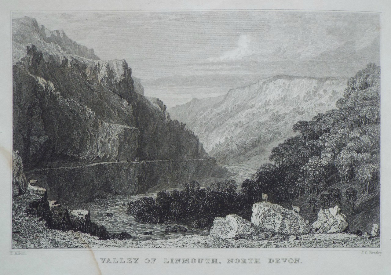 Print - Valley of Linmouth, North Devon. - Bentley