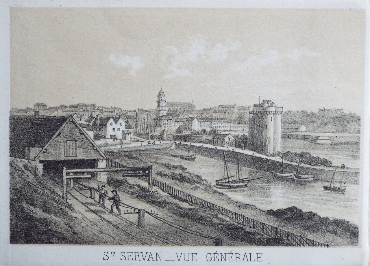 Lithograph - St. Servan - Vue Generale