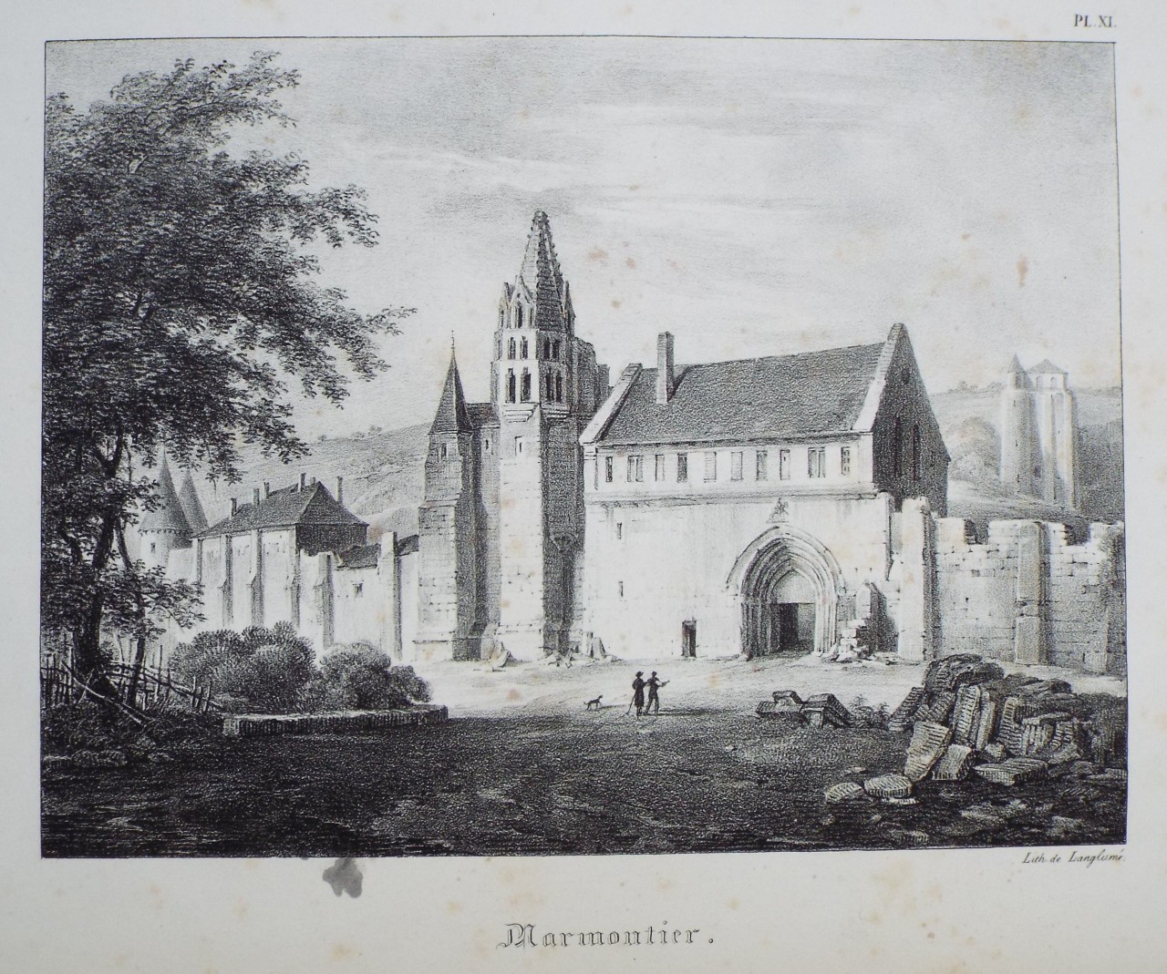 Lithograph - Marmontier.