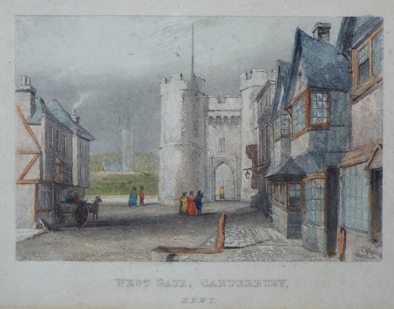 Print - West Gate, Canterbury, Kent.