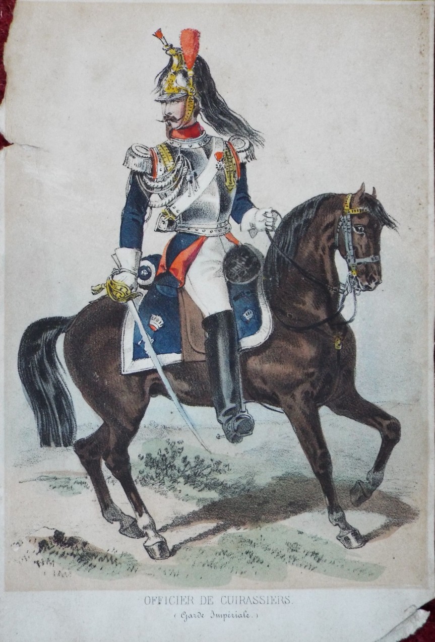 Lithograph - Officier de Cuirassiers. (Garde Imeriale.)