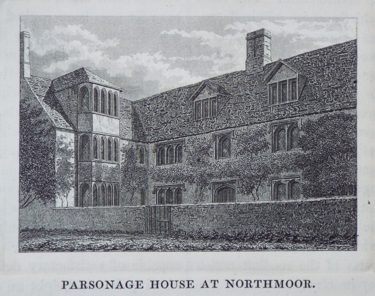 Print - Parsonage House at Northmoor.