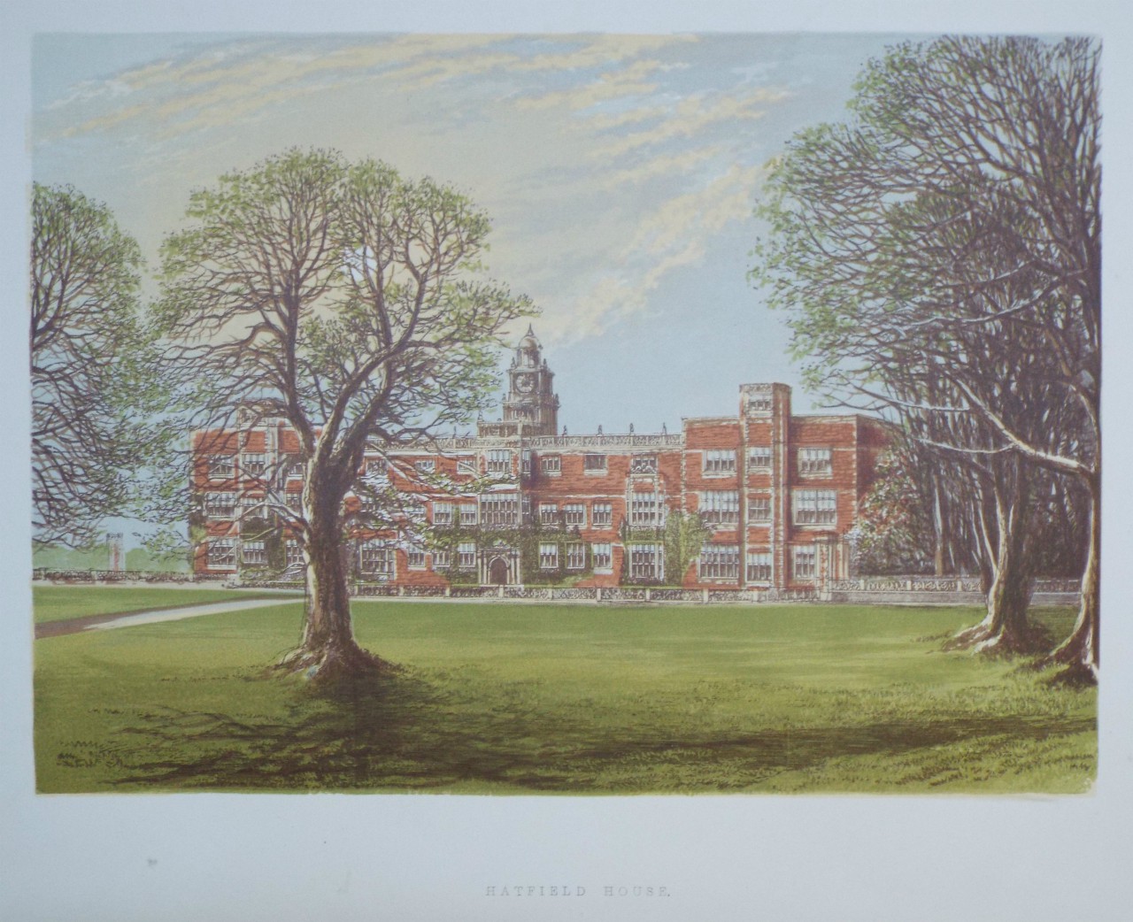Chromo-lithograph - Hatfield House.