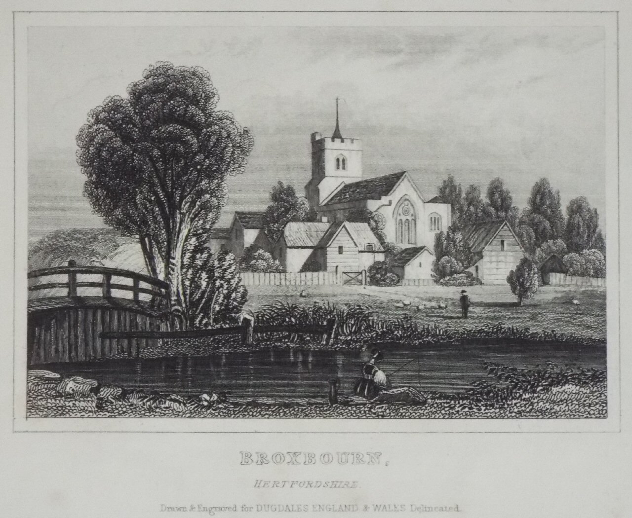 Print - Broxbourn, Hertfordshire.