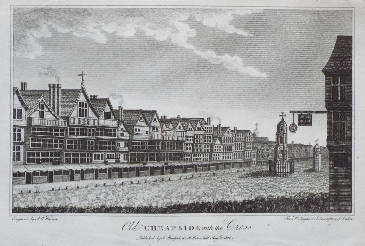 Print - Old Cheapside with the Cross. - Warren