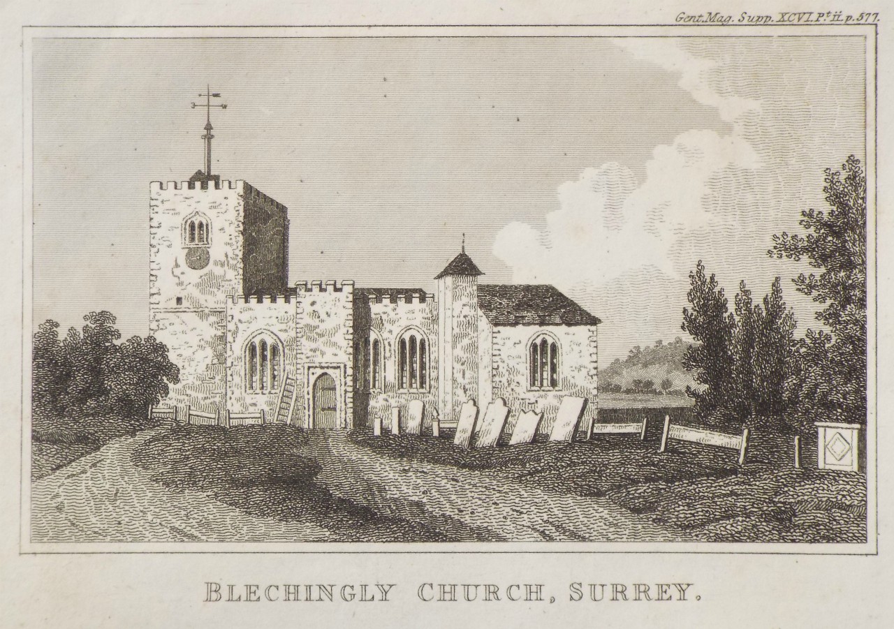 Print - Bletchingly Church, Surrey.