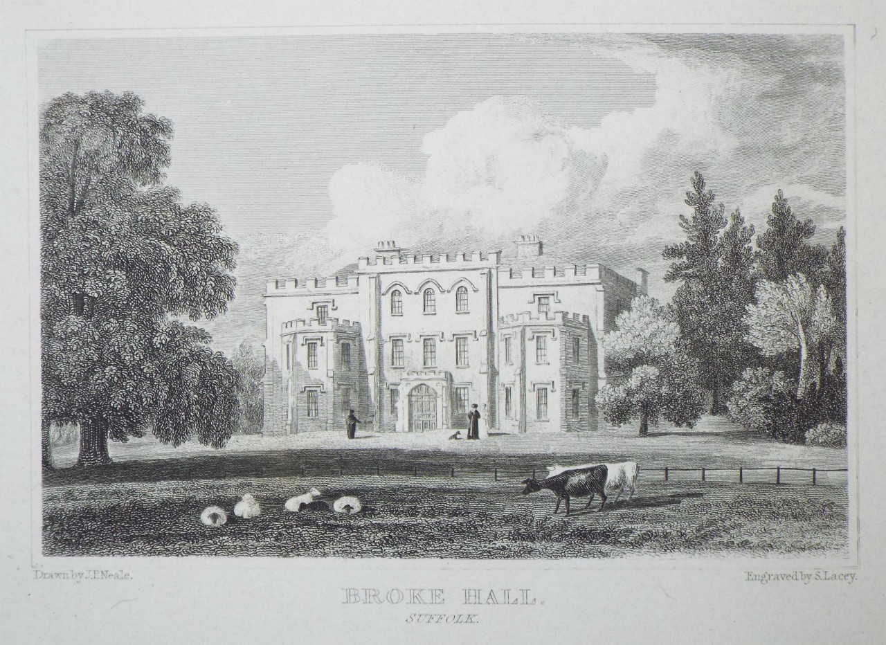 Print - Broke Hall, Suffolk. - Lacey