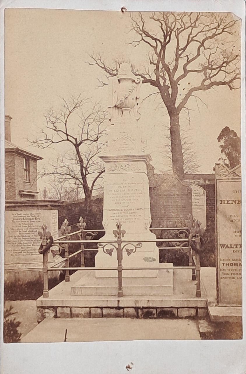 Photograph - Grave memorial to William Smith and Caroline Stockman Smith