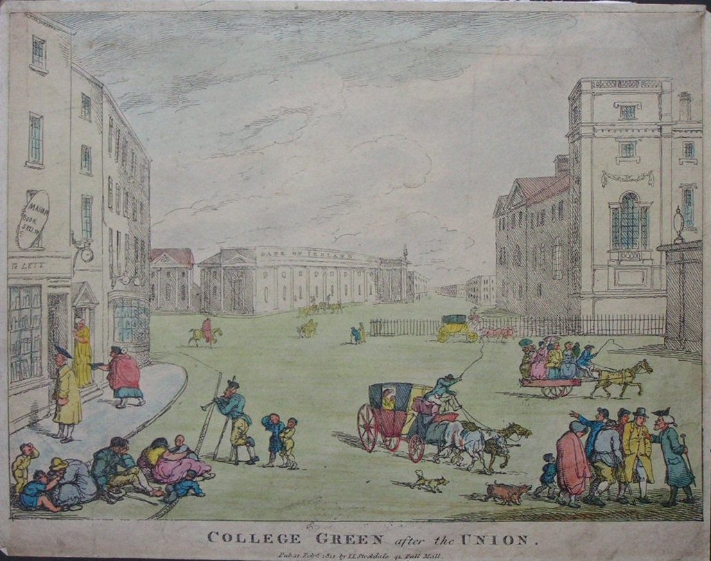 Etching - College Green after the Union