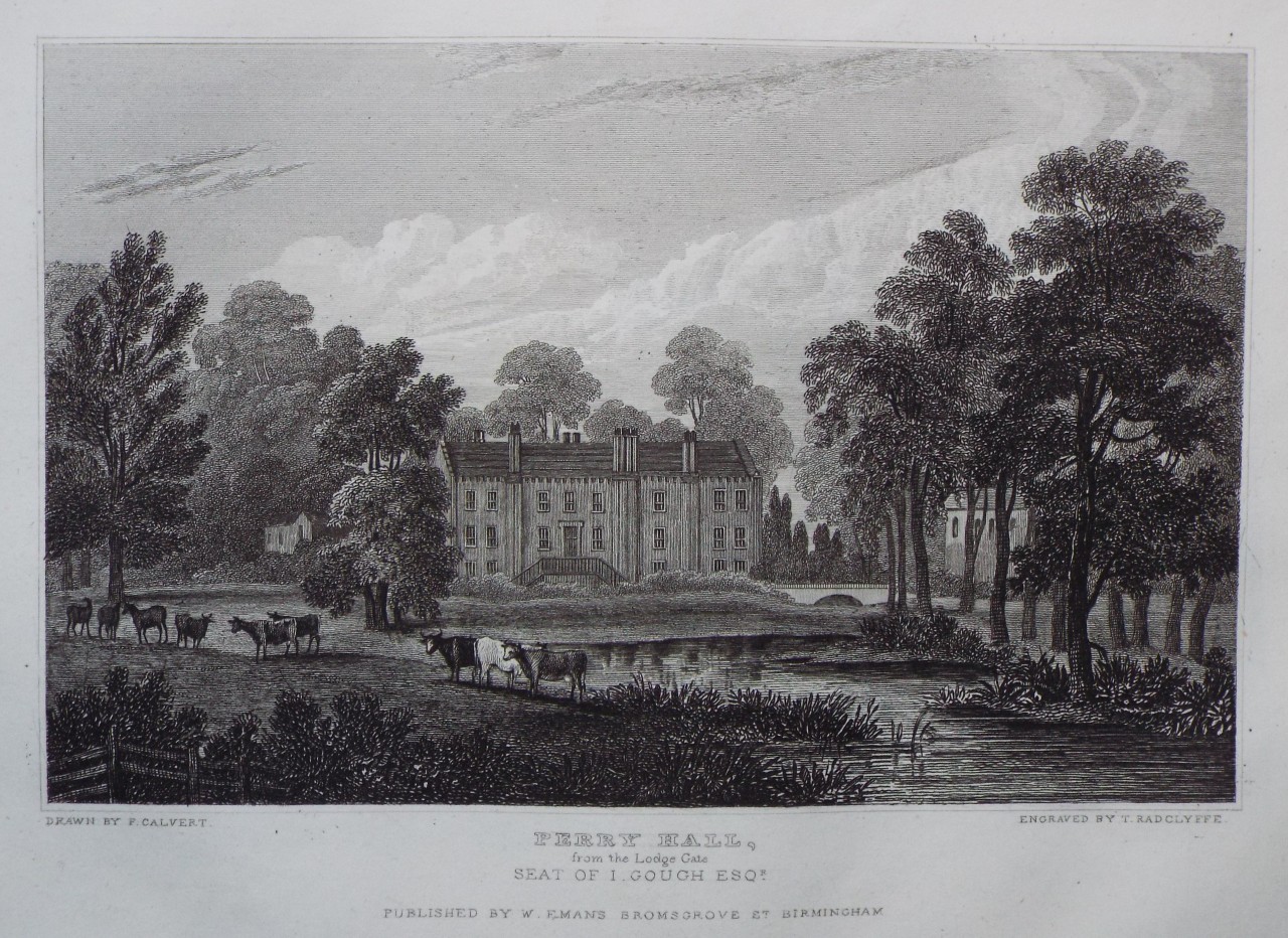 Print - Perry Hall, from the Lodge Gate Seat of I.Gough Esqr. - Radclyffe