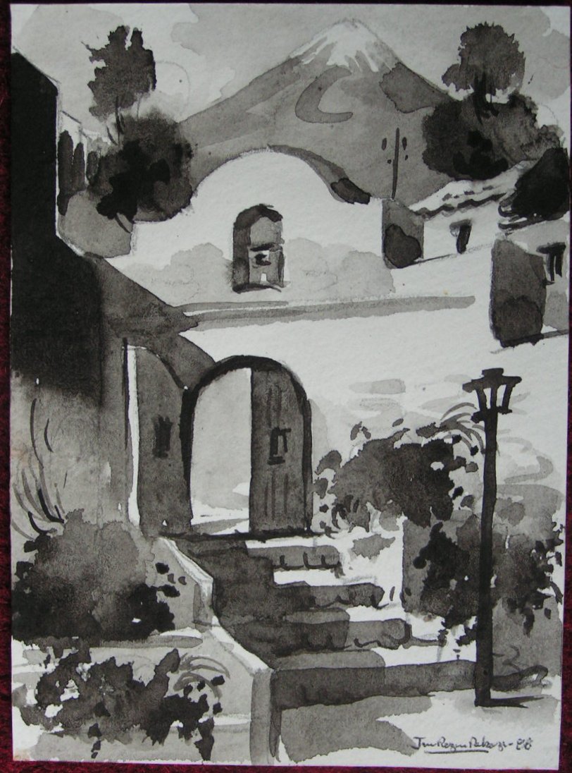 Ink wash - Molino Blanco i Volcan Misti