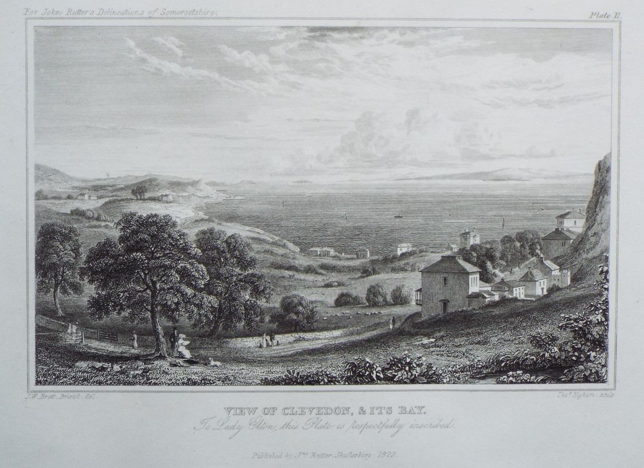 Print - View of Clevedon, & its Bay. - Higham