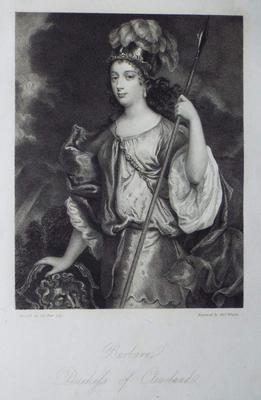 Stipple - Barbara, Duchess of Cleveland. - Wright