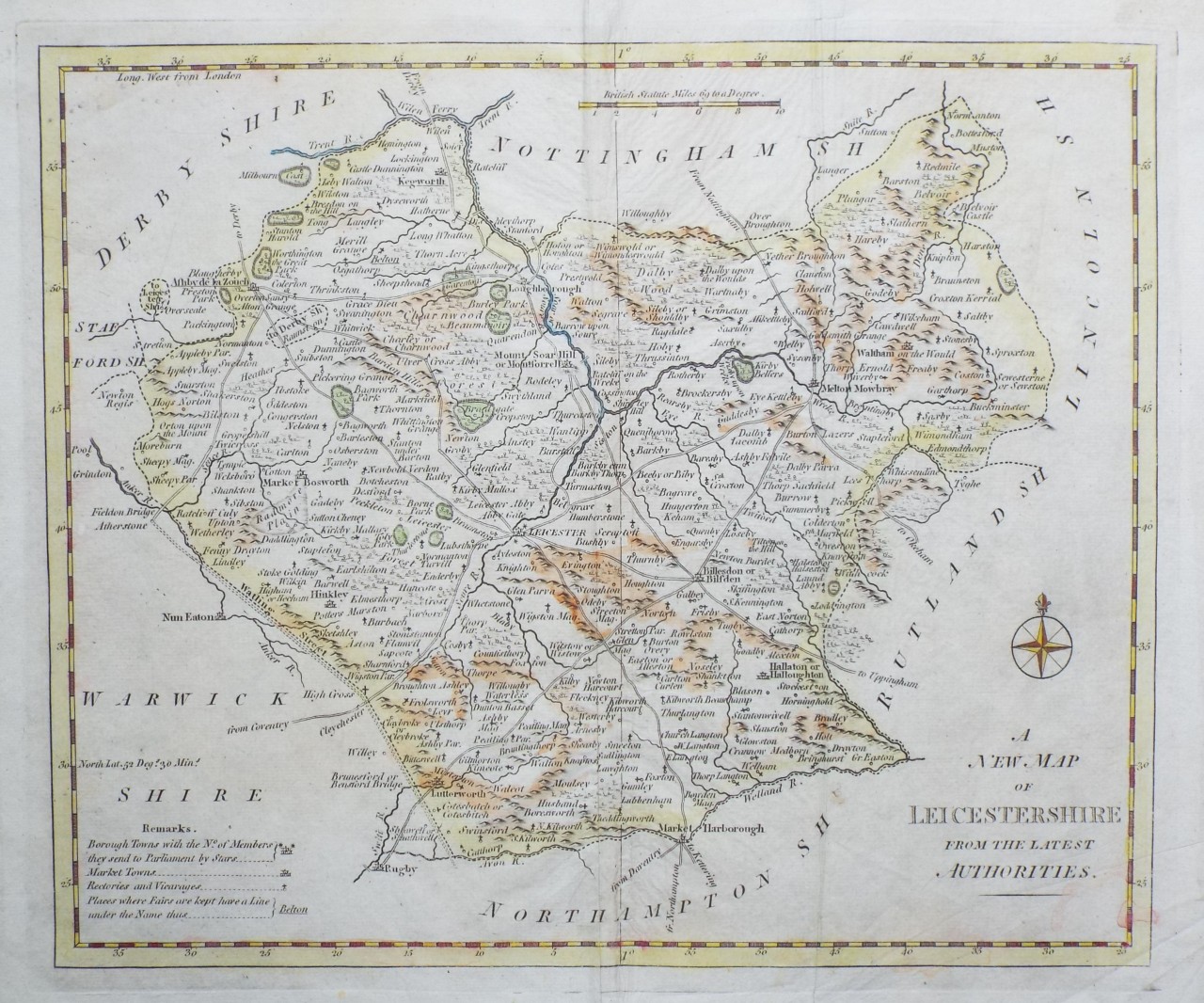 Map of Leicestershire