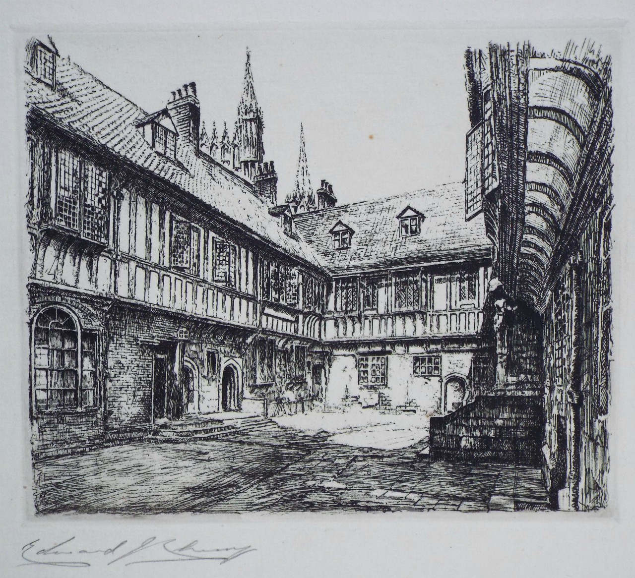 Etching - St. William's College, York - Cherry