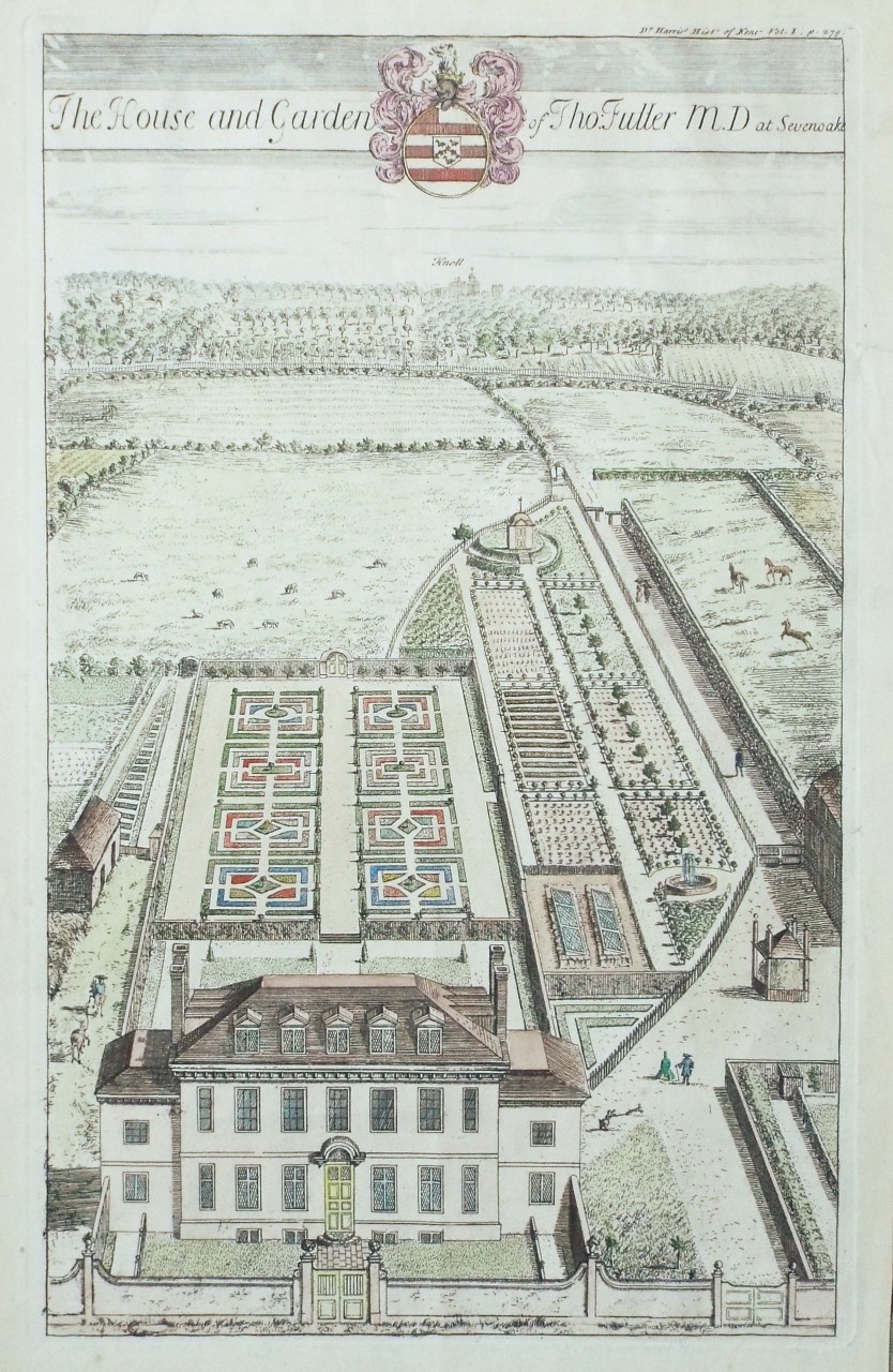 Print - The House and Garden of Tho:Fuller M.D at Sevenoaks - Kip