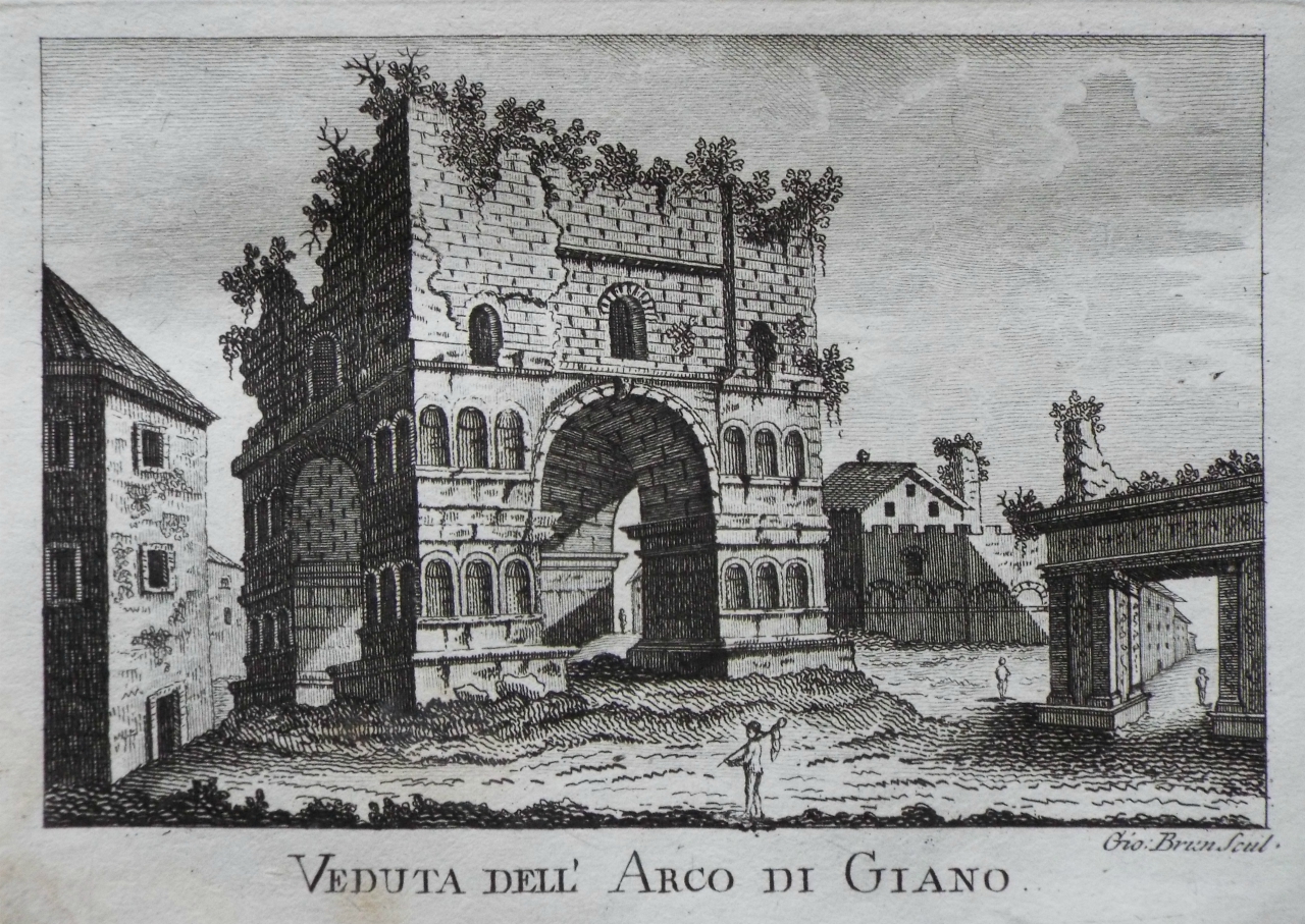 Print - Veduta dell' Arco di Giano. - Brun