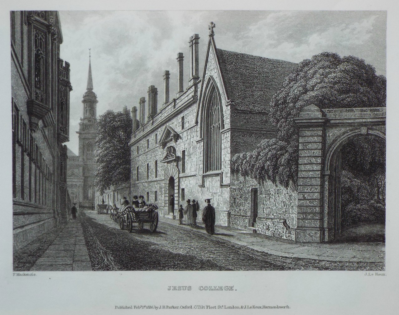 Print - Jesus College. - Le