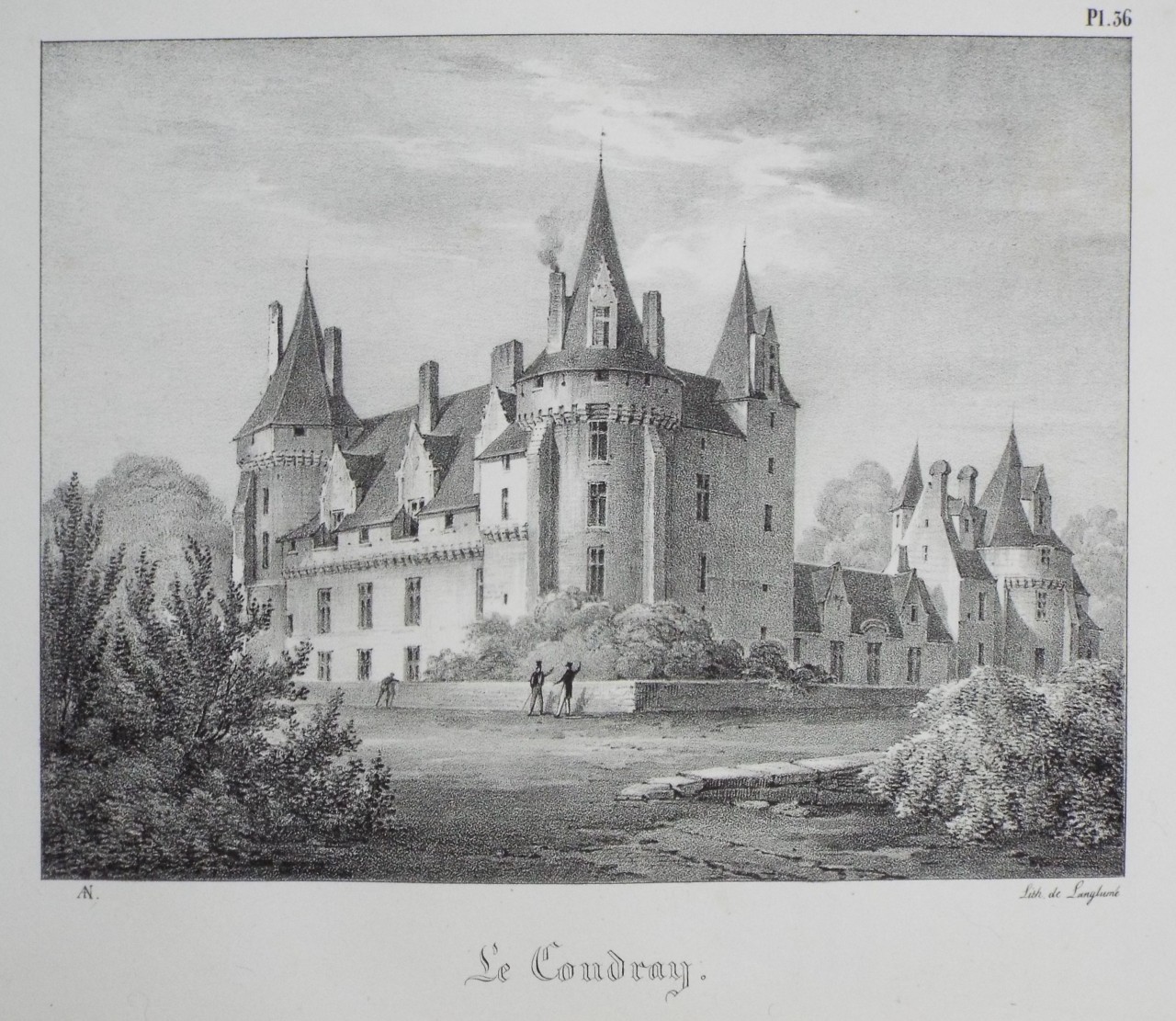 Lithograph - Le Coudray.