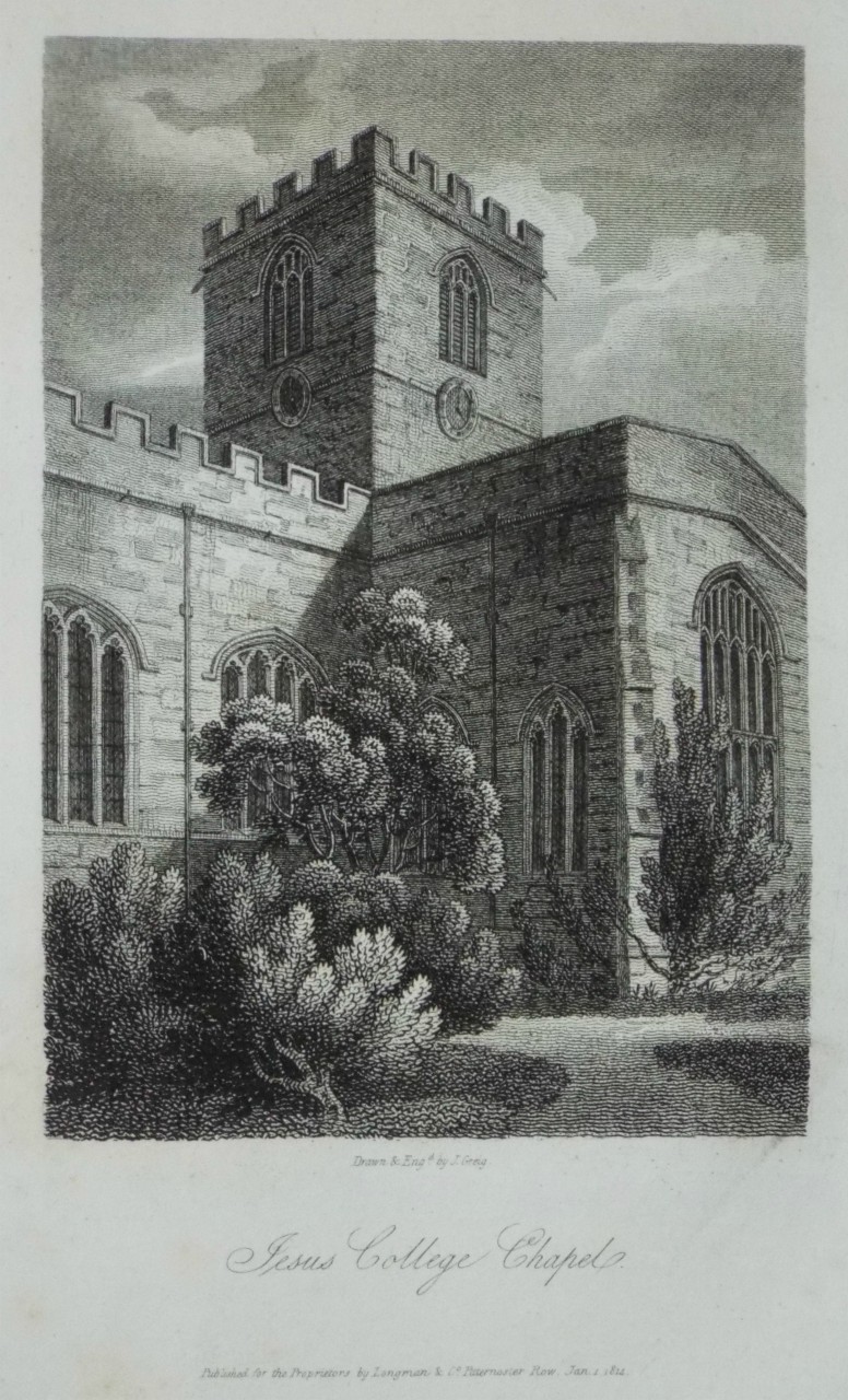 Print - Jesus College Chapel. - Greig