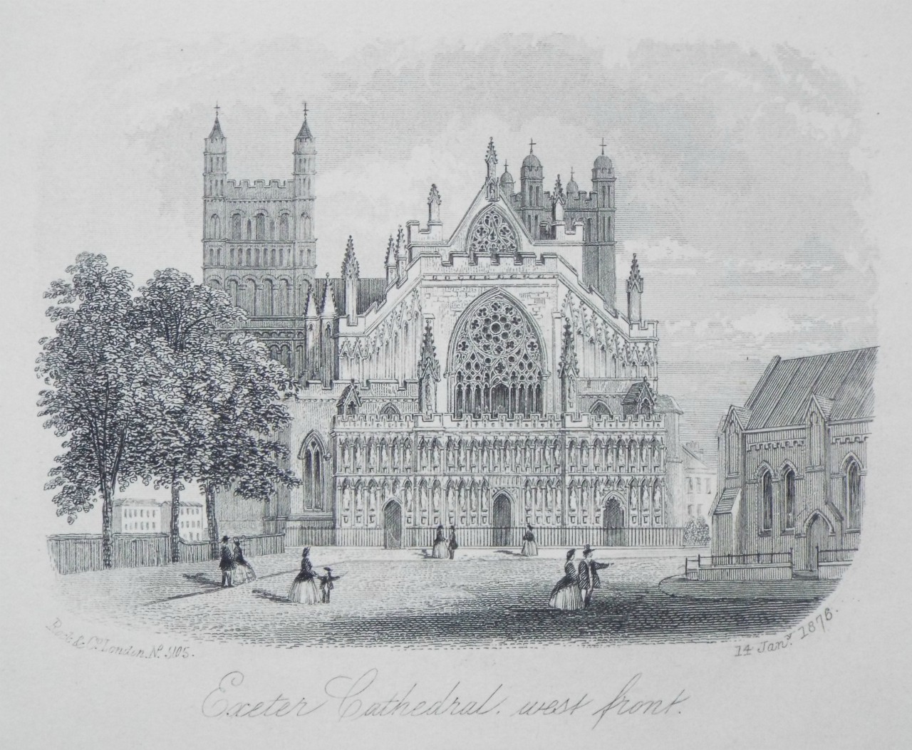 Steel Vignette - Exeter Cathedral, West front. - Rock