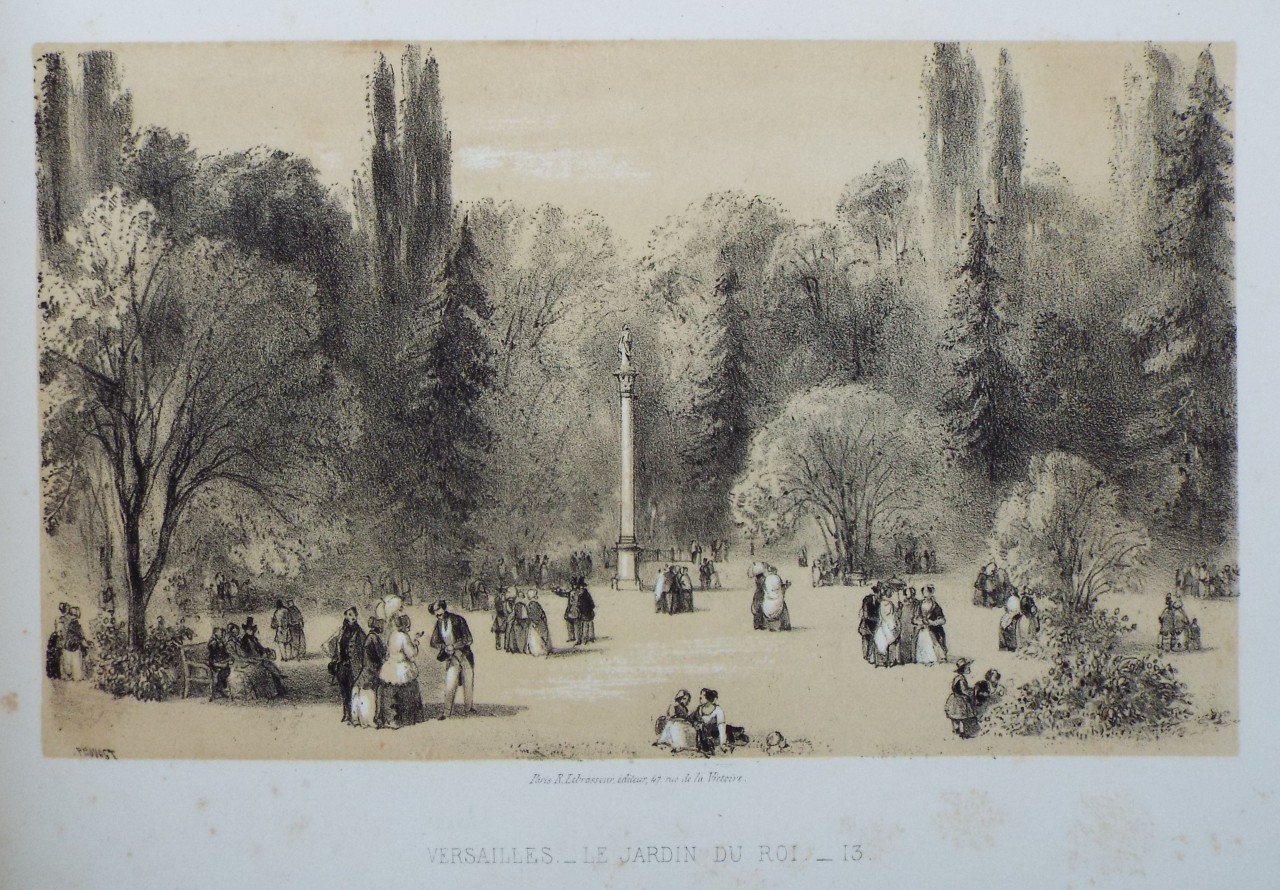 Lithograph - Versailles. Le Jardin du Roi. - 