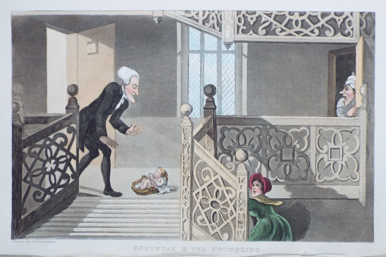 Aquatint - Dr. Syntax & the Foundling. - Rowlandson