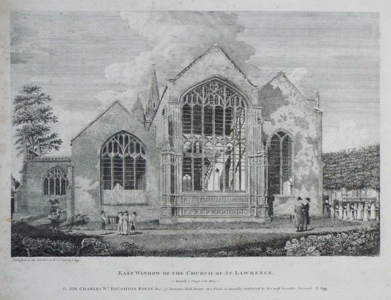 Print - East Window of the Church of St. Lawrence. Formerly a Chapel of The Abbey.