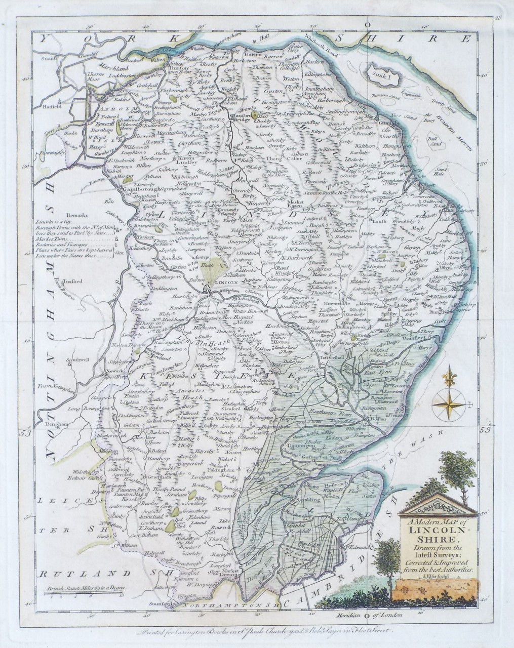 Map of Lincolnshire