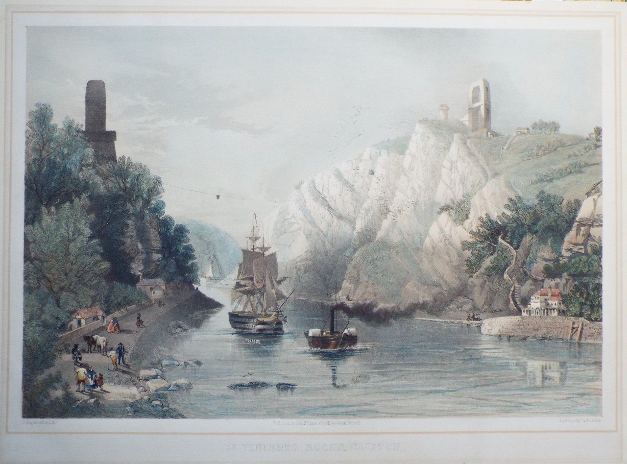 Lithograph - St. Vincent's Rocks, Clifton. - Fagan