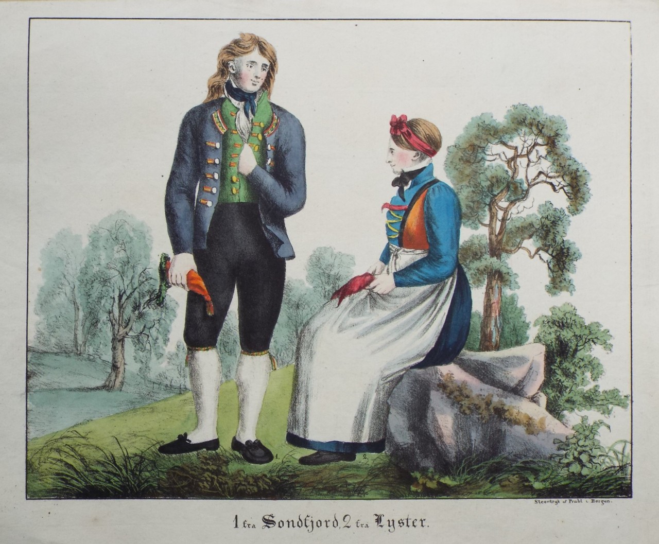 Lithograph - Fra Sunnfjord og Luster