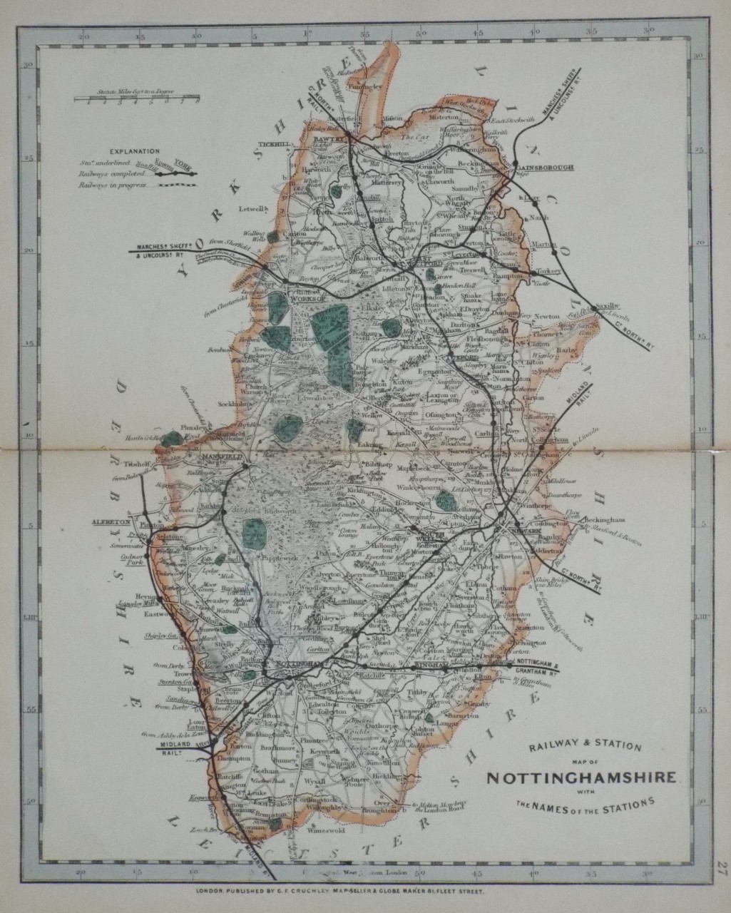 Map of Nottinghamshire