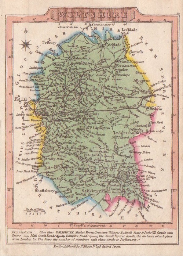 Map of Wiltshire - Wallis