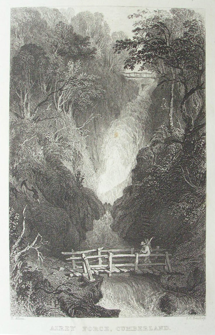 Print - Airey Force, Cumberland. - Bentley