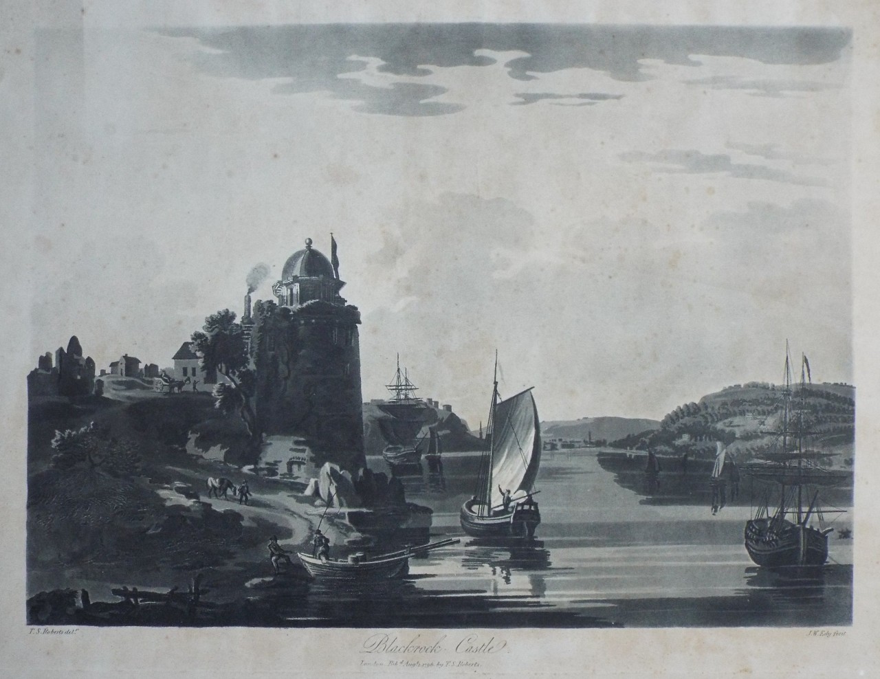 Aquatint - Blackrock Castle. - Edy