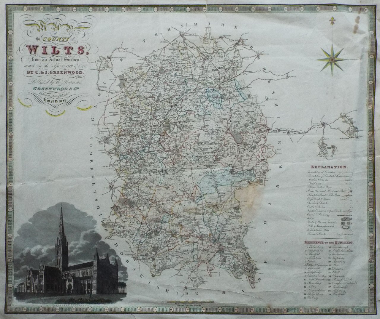 Map of Wiltshire - Greenwood