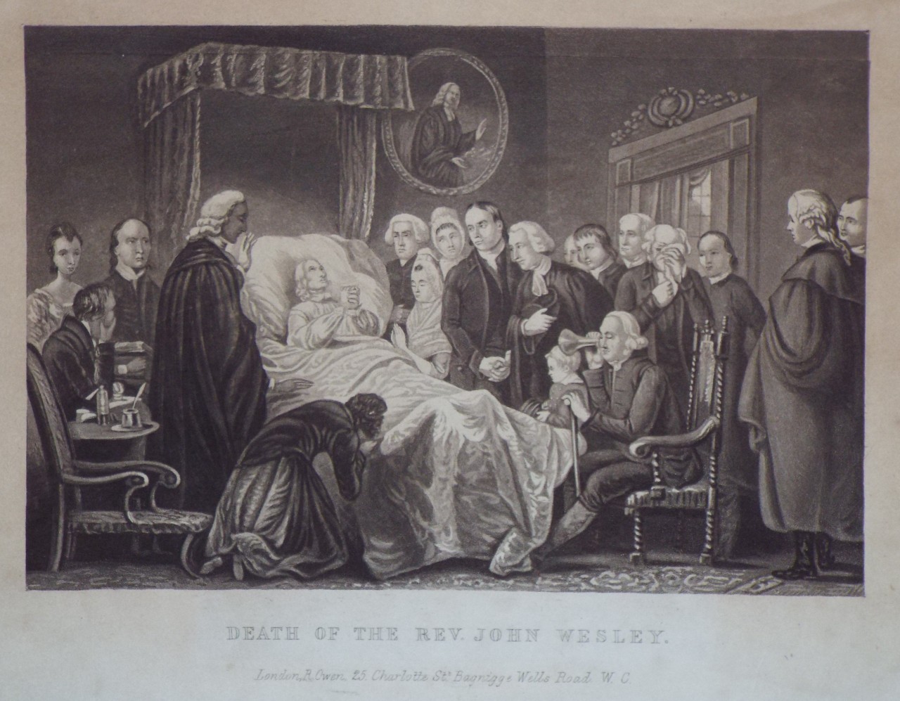 Lithograph - Death of the Rev. John Wesley.
