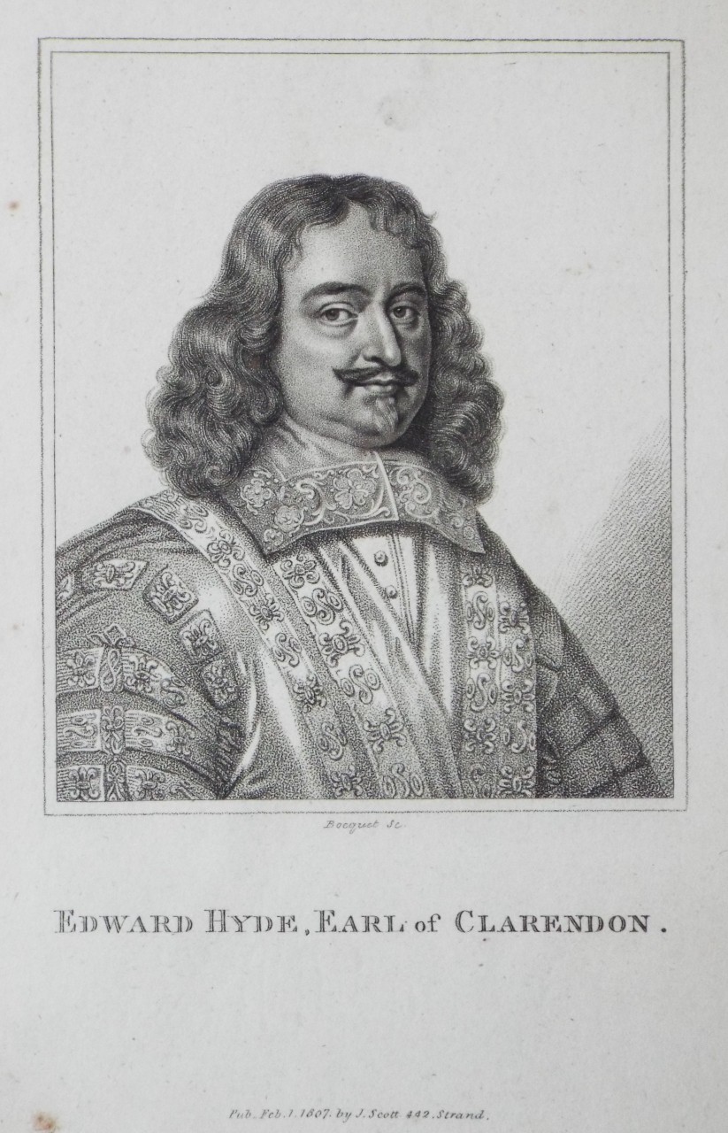 Print - Edward Hyde, Earl of Clarendon. - 
