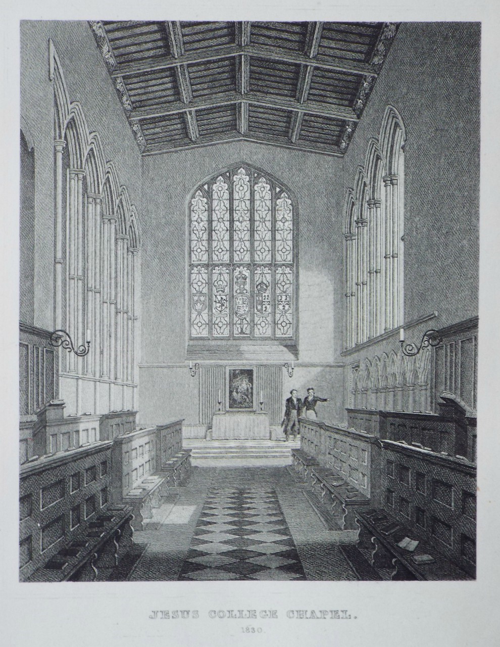 Print - Jesus College Chapel. 1830.