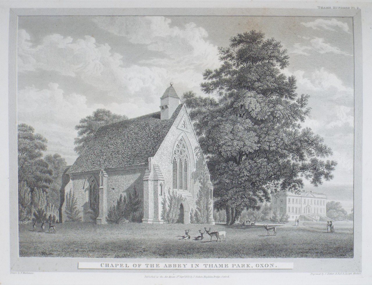 Print - Chapel of the Abbey in Thame Park, Oxon. - Skelton
