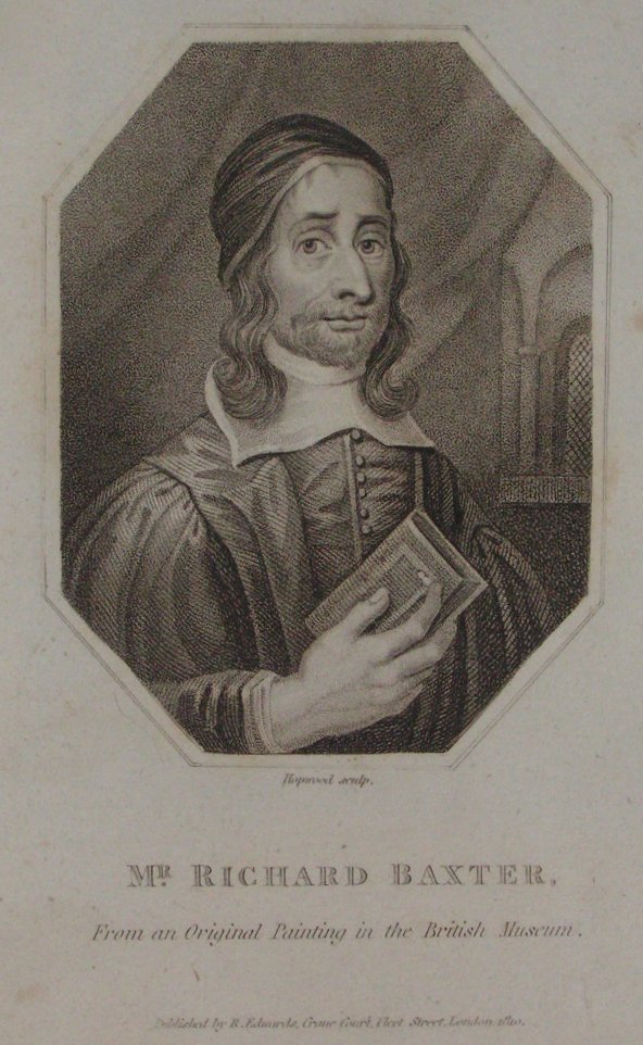 Print - Mr. Richard Baxter. From an Original Painting in the British Museum - 