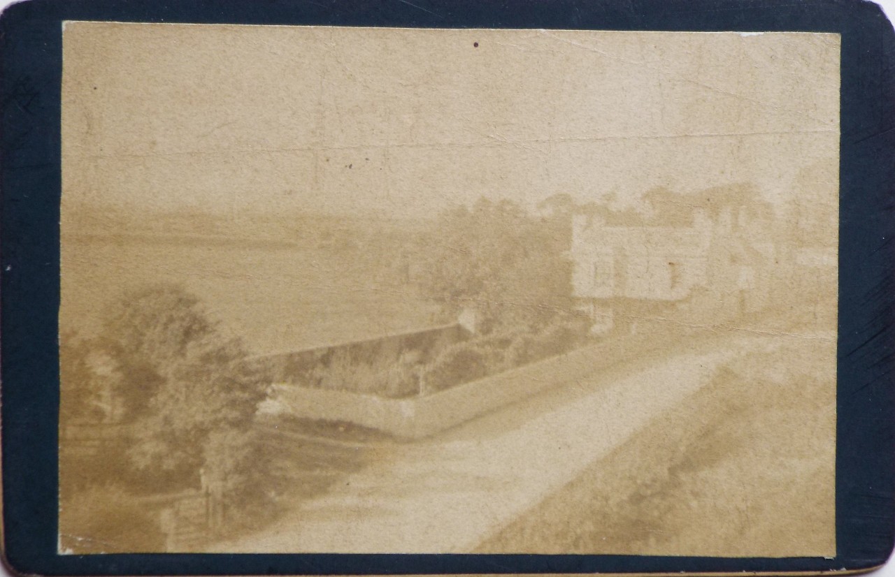 Photograph - Unidentified lakeside house and garden