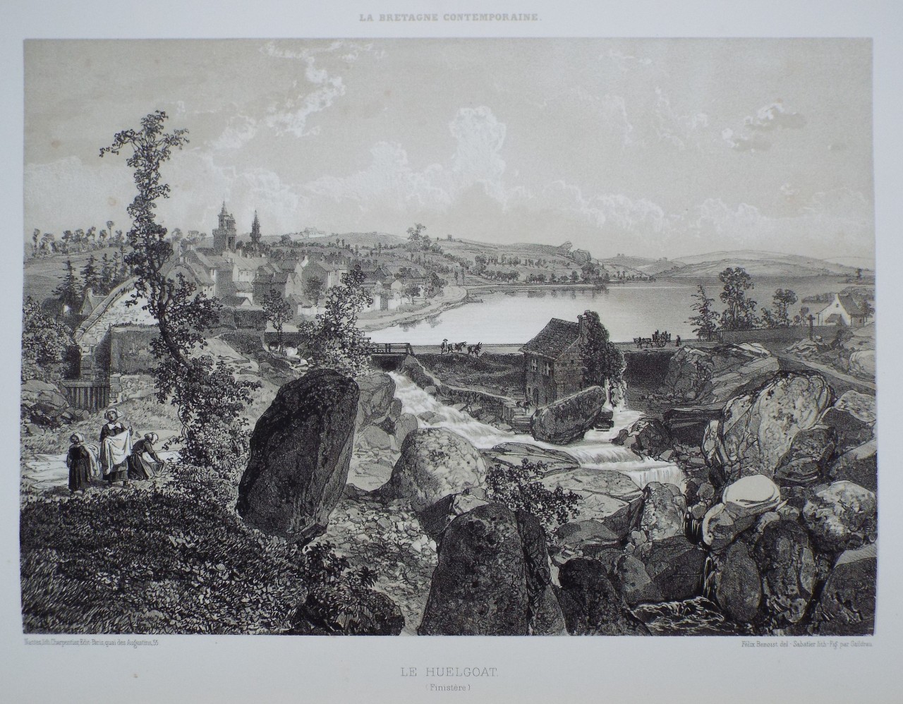 Lithograph - Le Houelgoat. (Finistere) - 