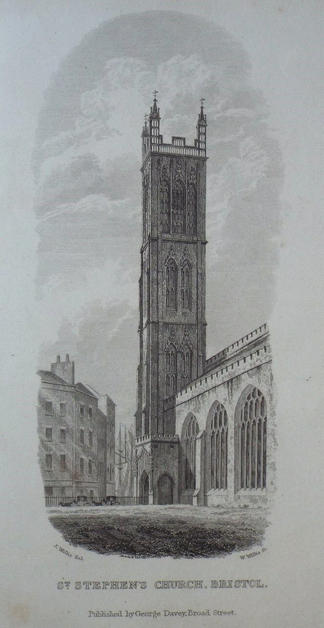 Print - St. Stephen's Church, Bristol. - Willis