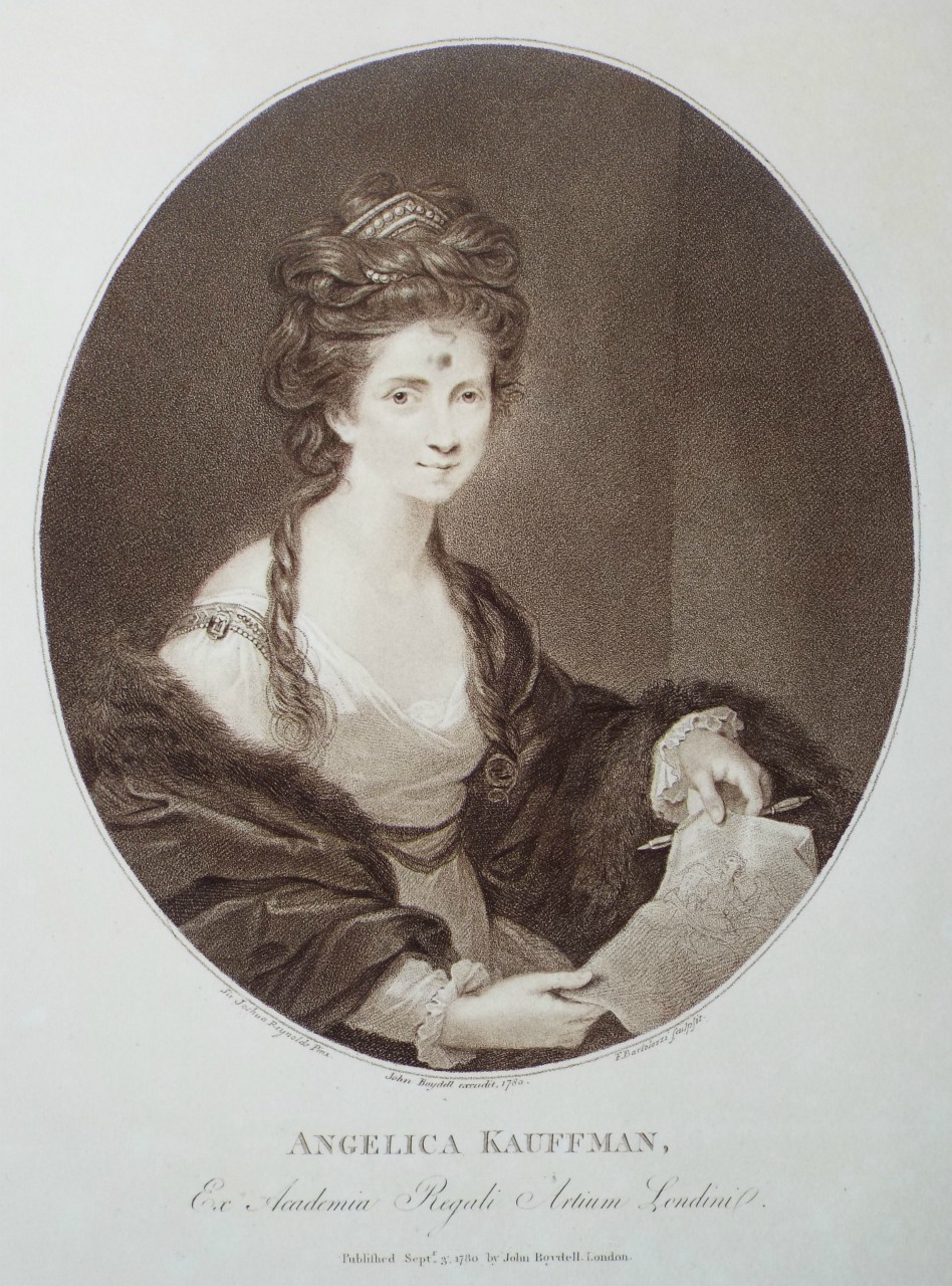 Stipple - Angelica Kauffman, Ex Academia Regali Atrium Londini. - Bartolozzi