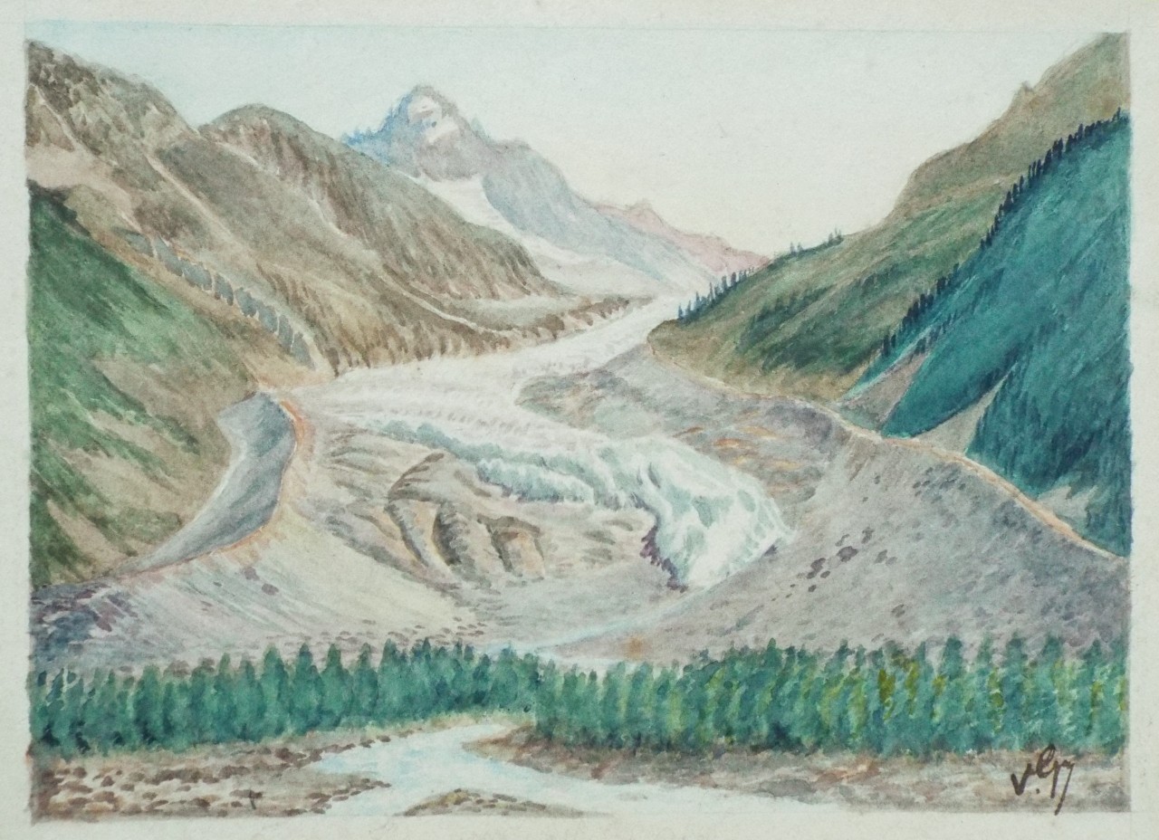 Watercolour - Mountain landscape