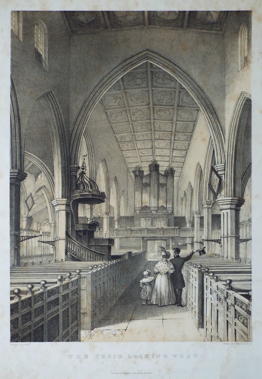 Lithograph - The Choir looking West.