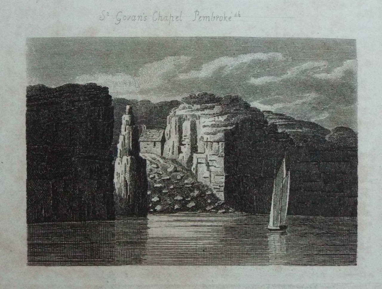 Print - St. Govan's Chapel Pembrokesh. - Greig