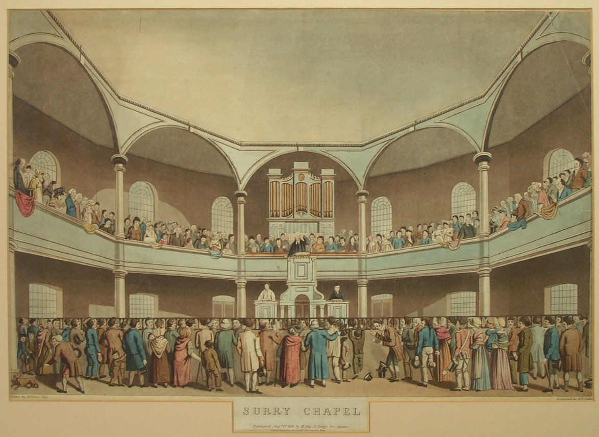 Aquatint - Surry Chapel - Peake